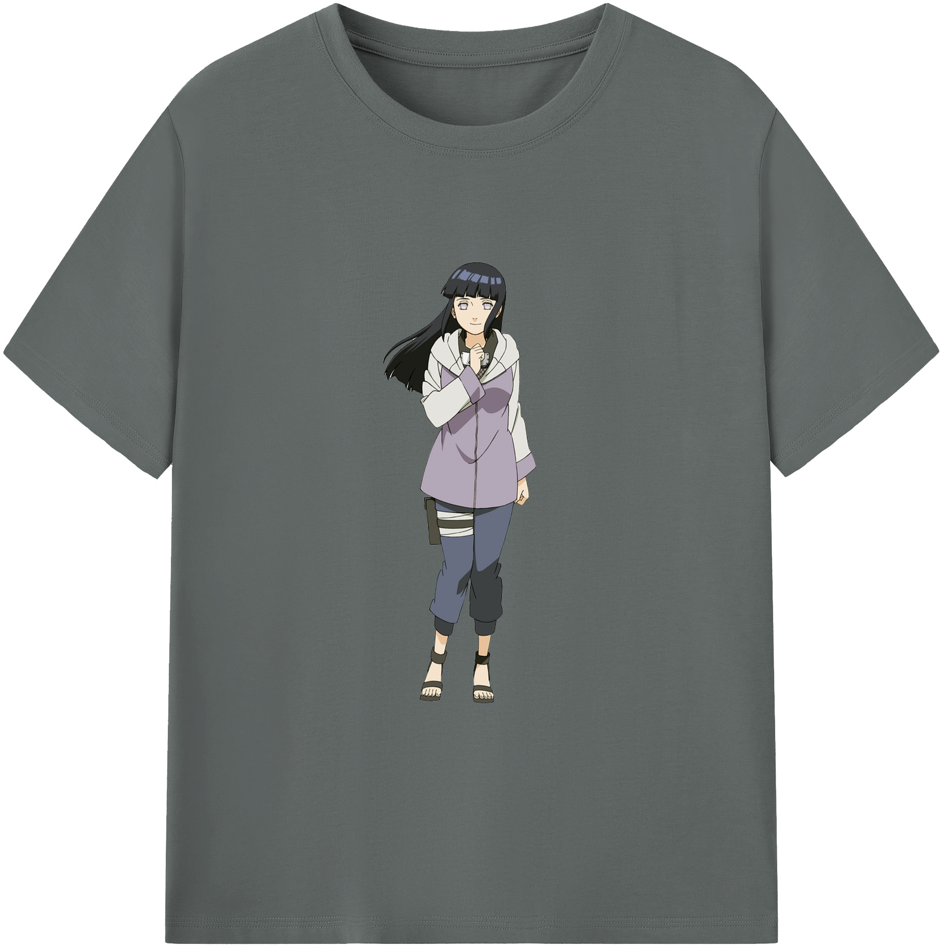 （画像用） NARUTO -ナルト- 日向ヒナタ Hyūga Hinata 綿100％ メンズ半袖Tシャツ｜肌触りやわらか＆通気性